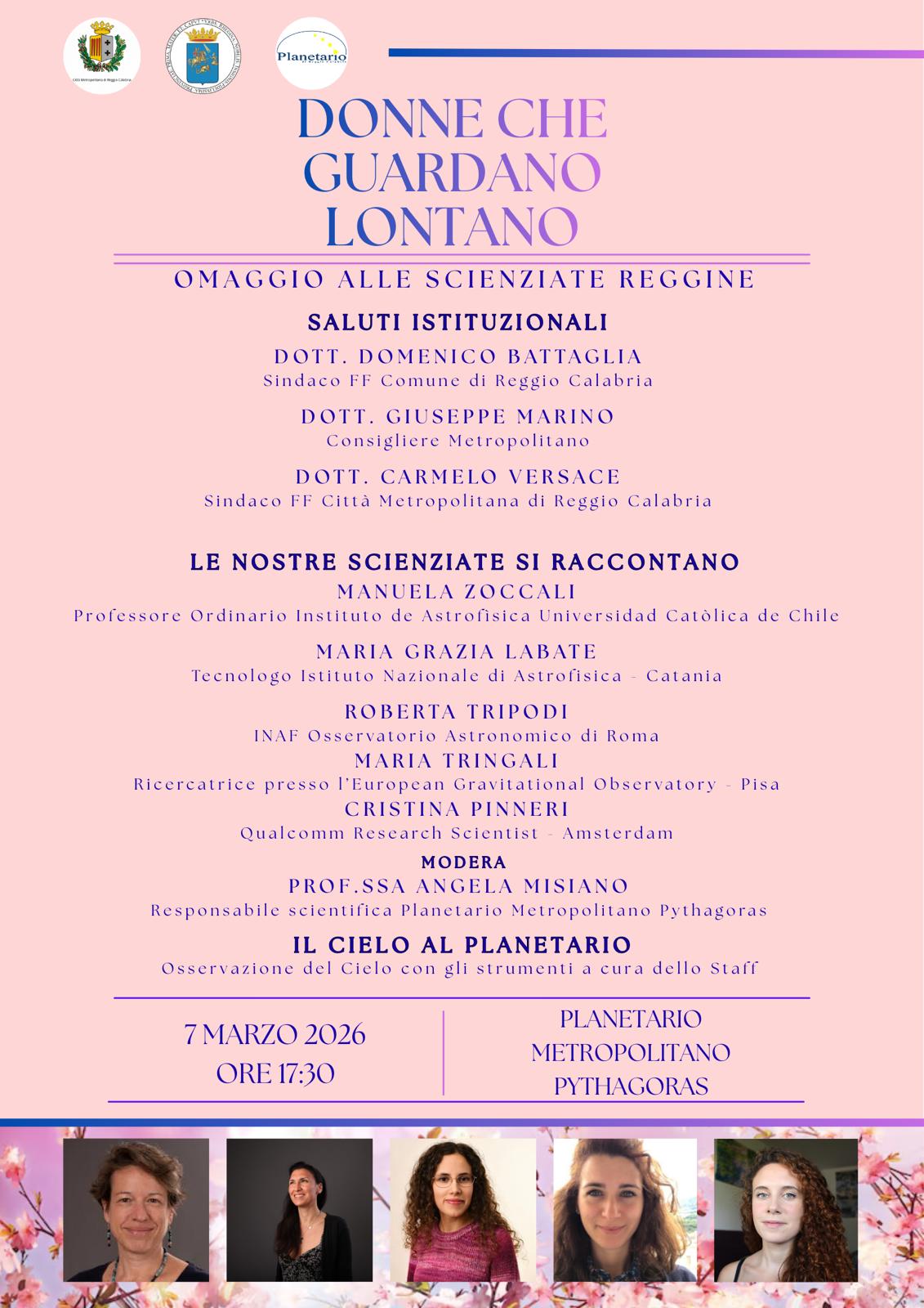 Al Planetario Pythagoras della Citt� Metropolitana di Reggio Calabria un evento per celebrare le donne