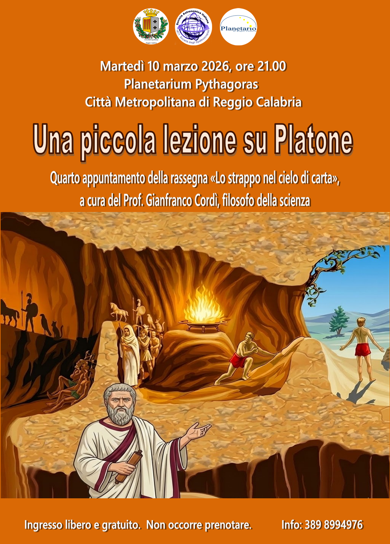 Domani al Planetarium Pythagoras della Citt� Metropolitana di Reggio Calabria �Una piccola lezione su Platone�