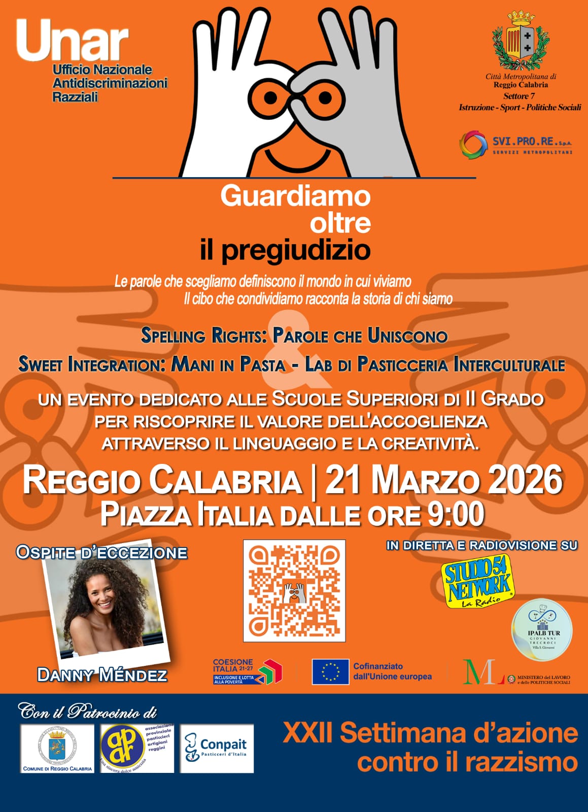 Citt� Metropolitana e UNAR insieme per l�evento �Guardiamo oltre il pregiudizio�